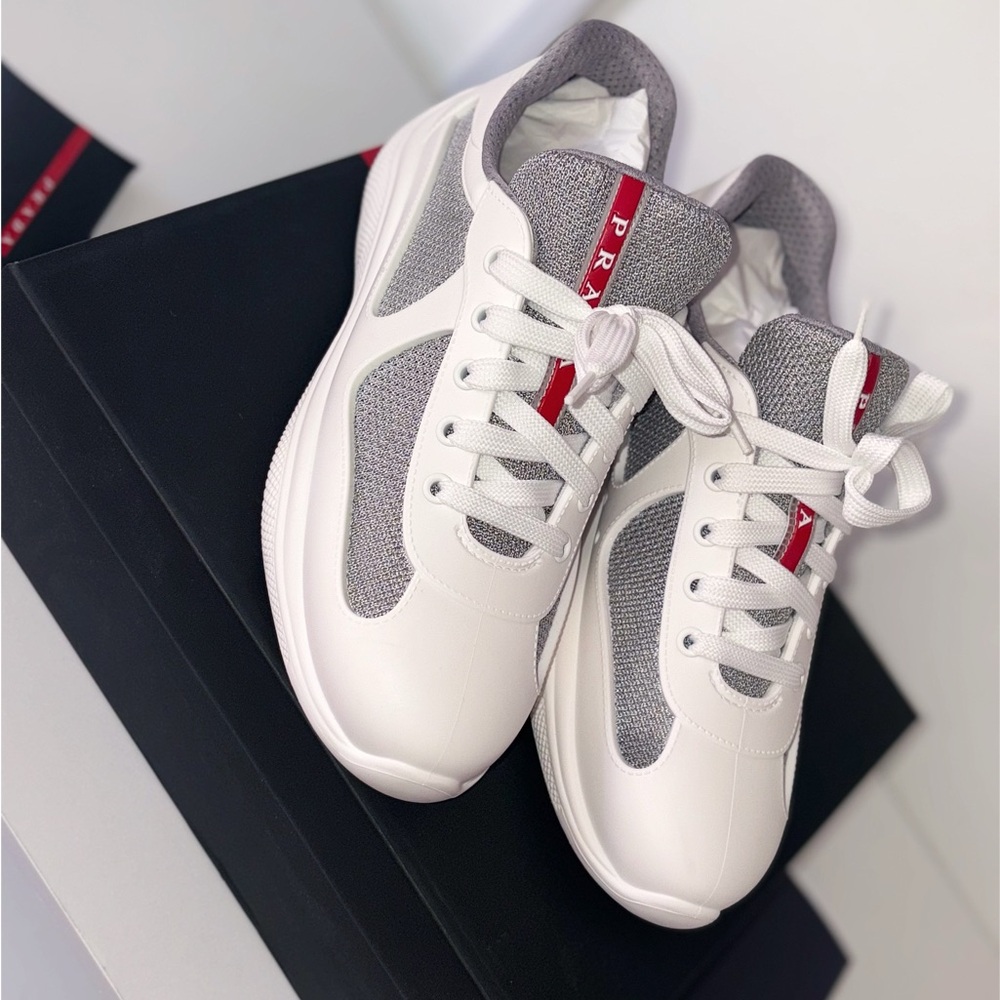 Prada White Shopping Bag